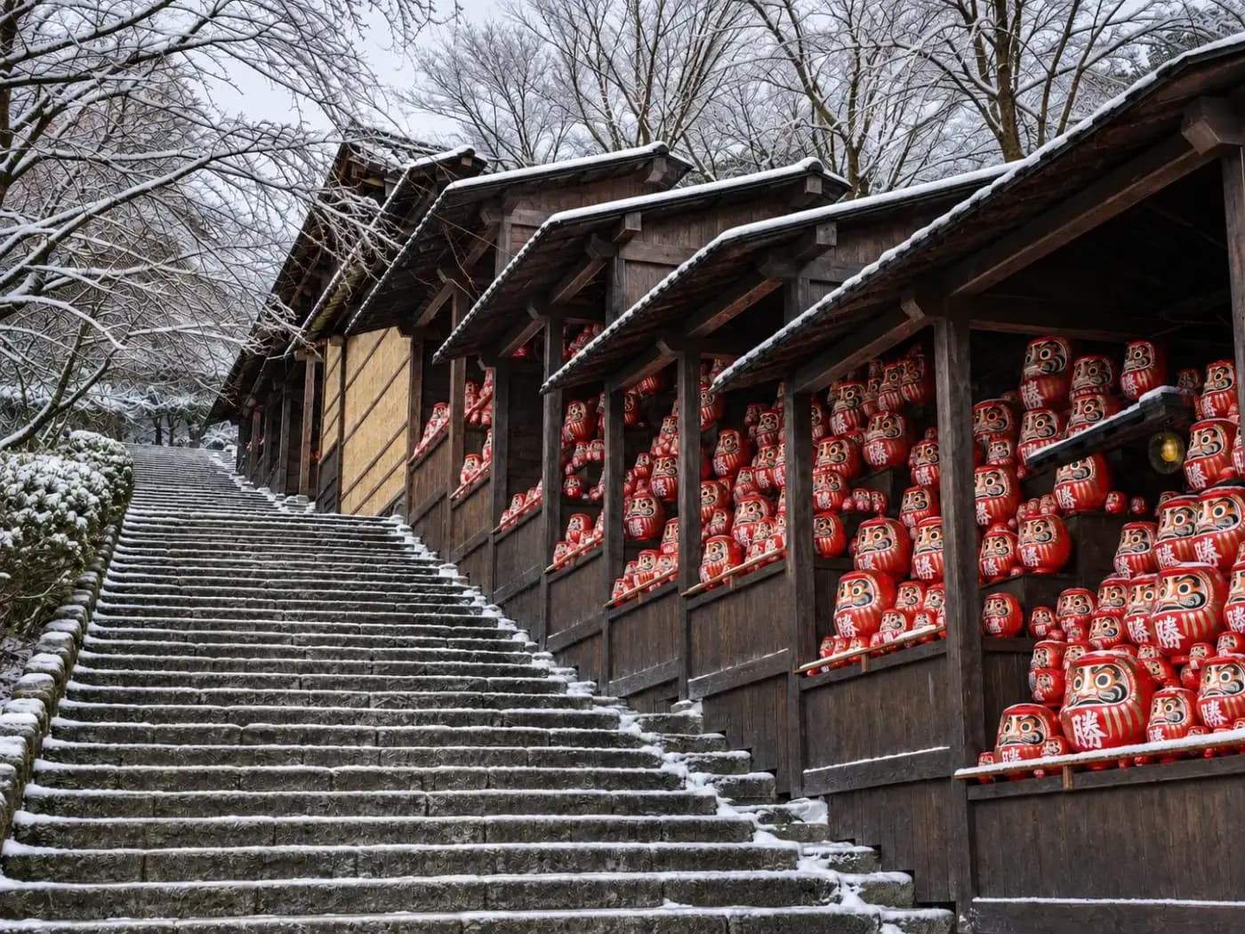 京奈阪冬季・嵐山竹林・勝尾寺達摩・難波八阪神社