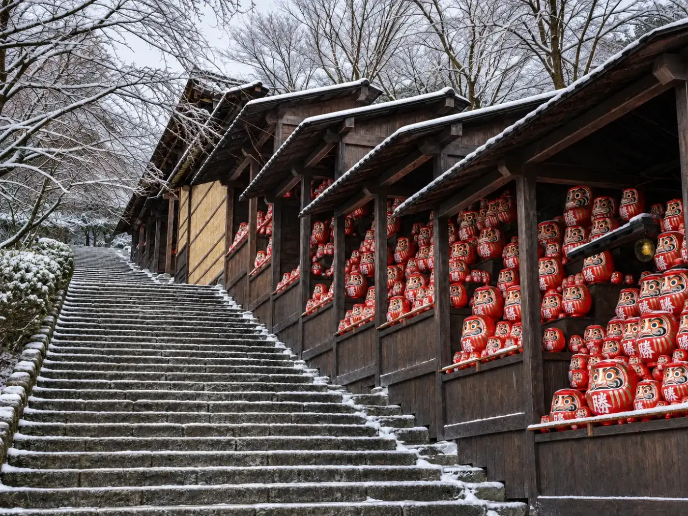 京奈阪冬季・嵐山竹林・勝尾寺達摩・難波八阪神社